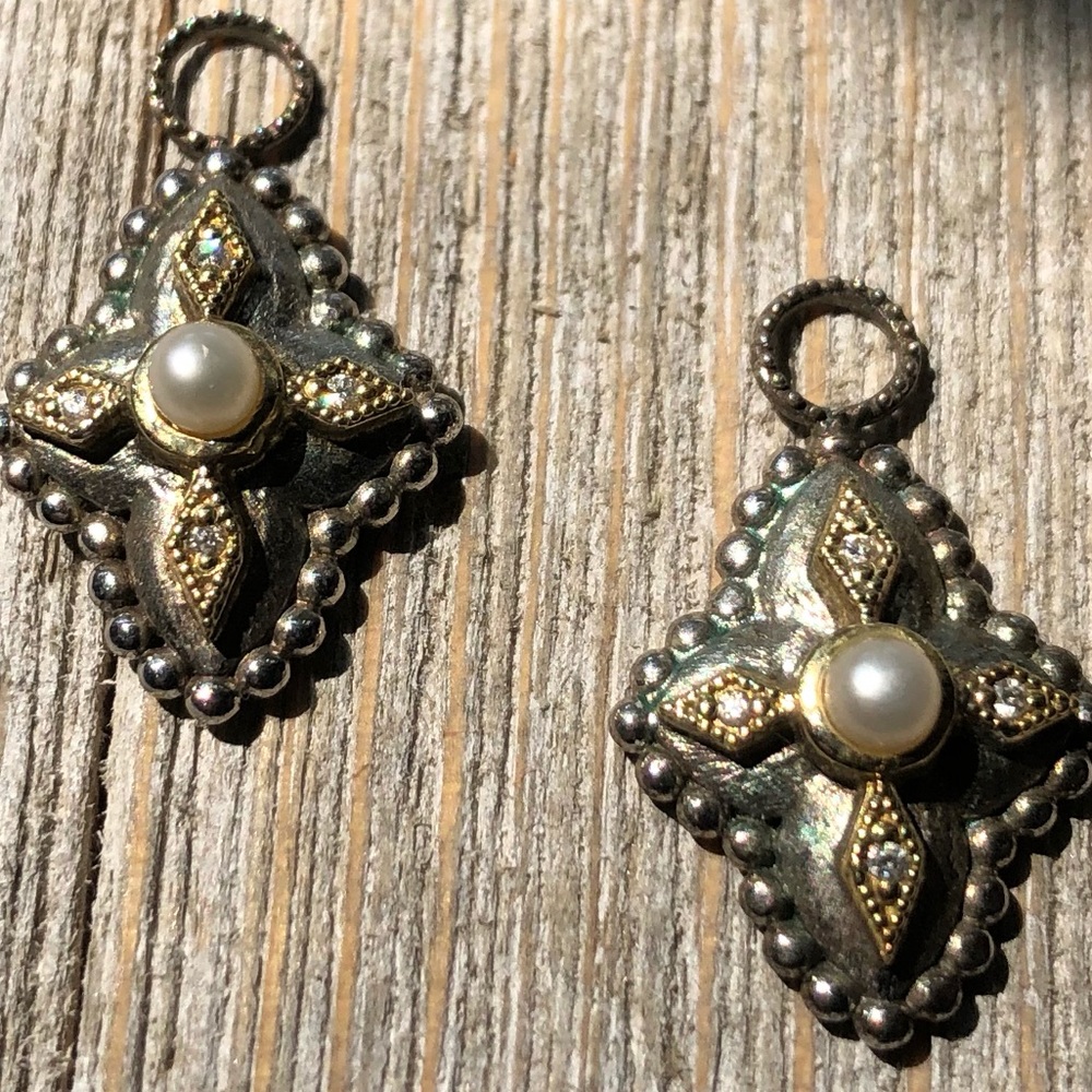 Jude Frances Diamond & Pearl Earring Charms